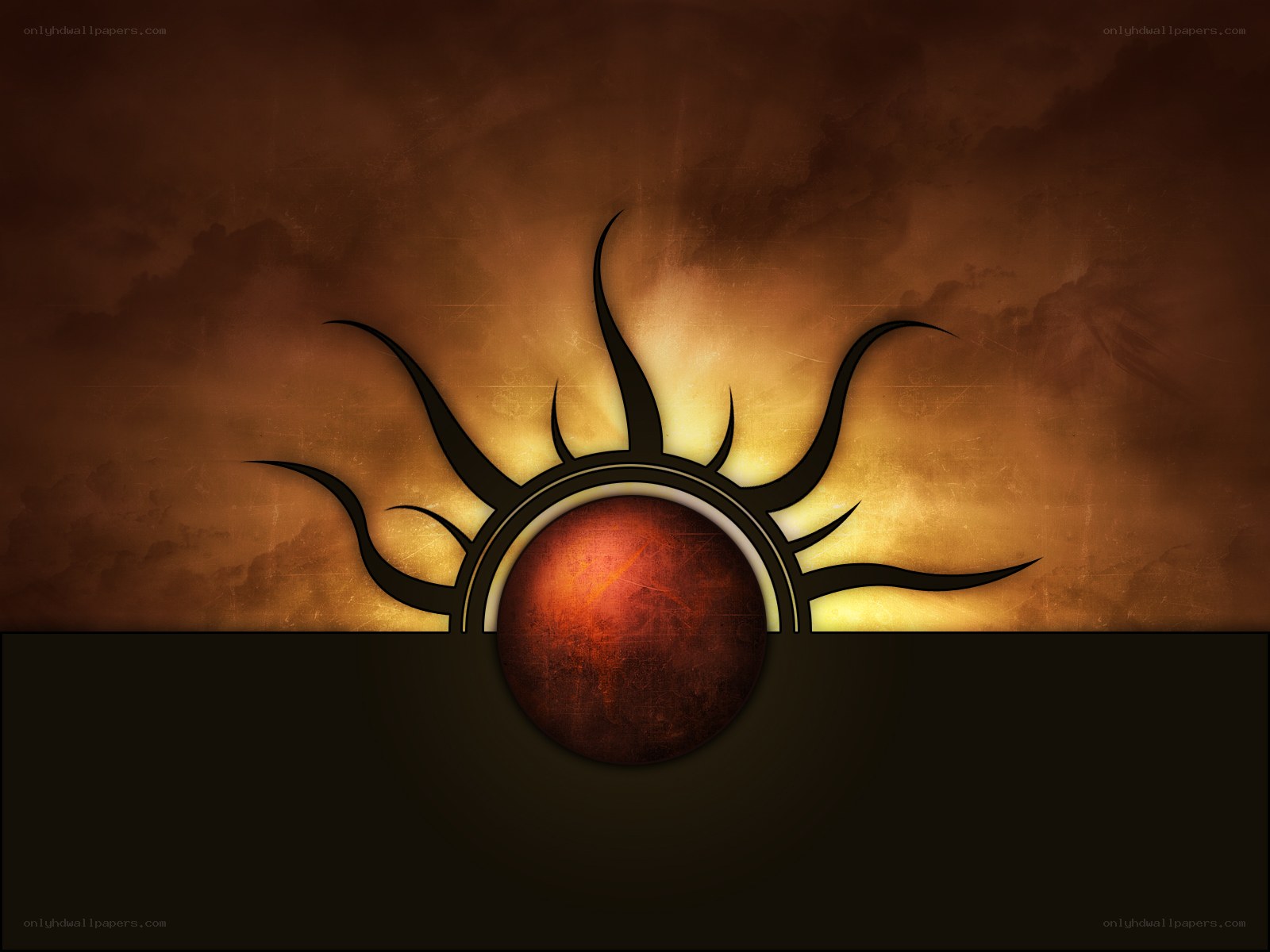 stylized sun symbol