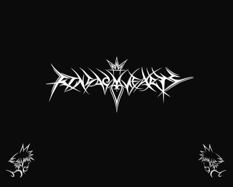 Stylized Text Logo — Black, Dark, Vector Art