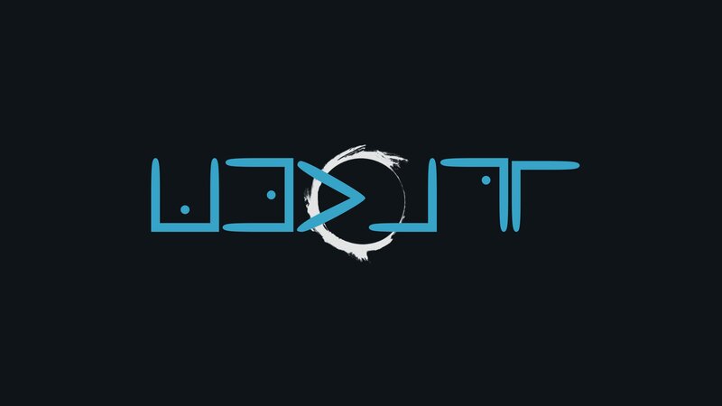 Stylized Text Logo — Black, Neutral, Minimalist