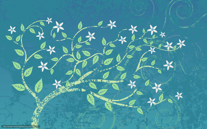 stylized tree with flowers