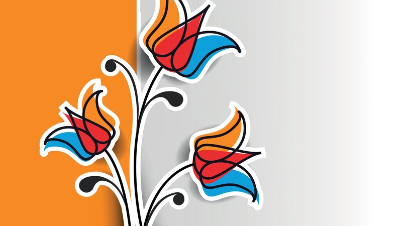 Stylized Tulip Flowers