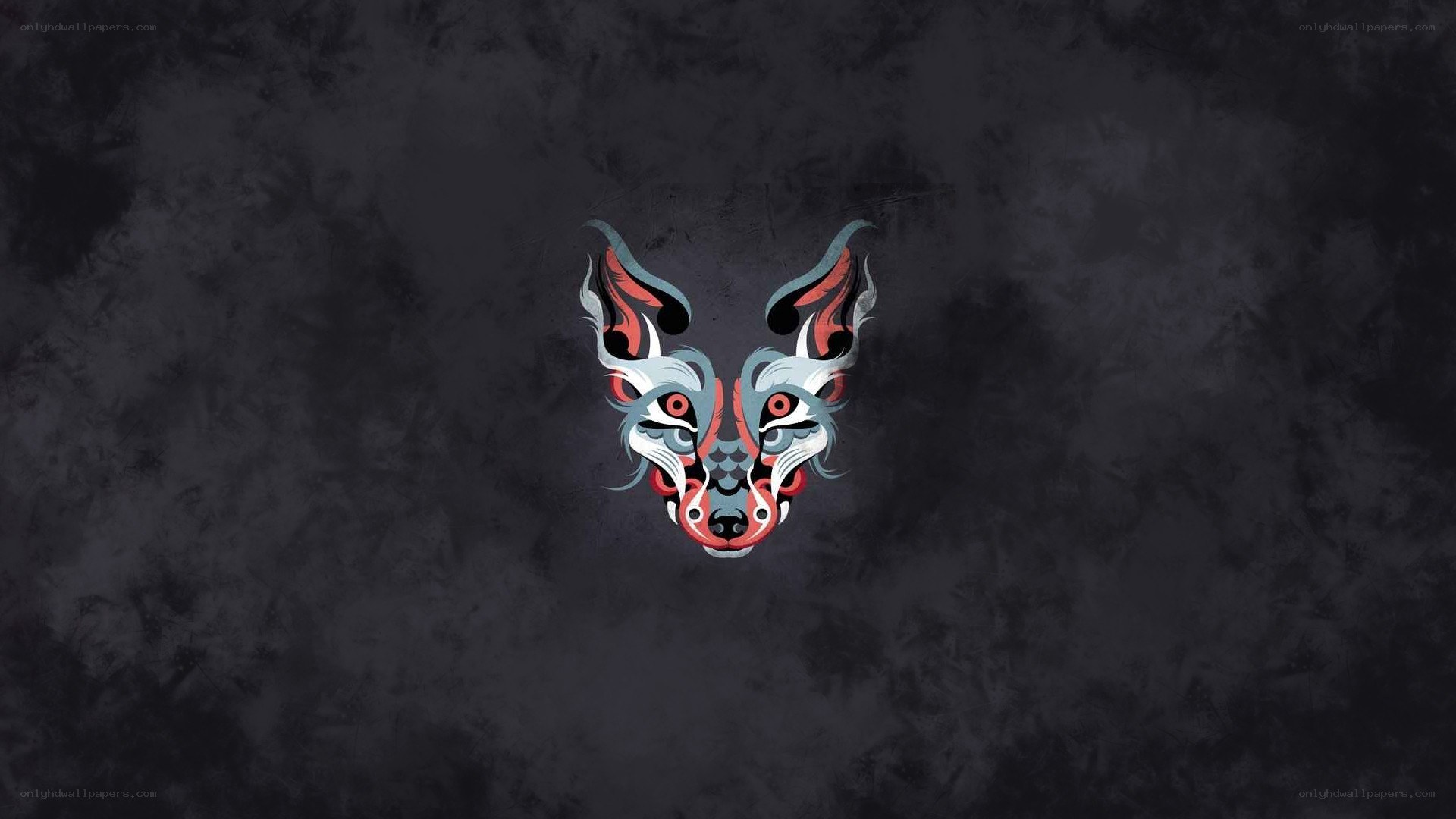 stylized wolf head design