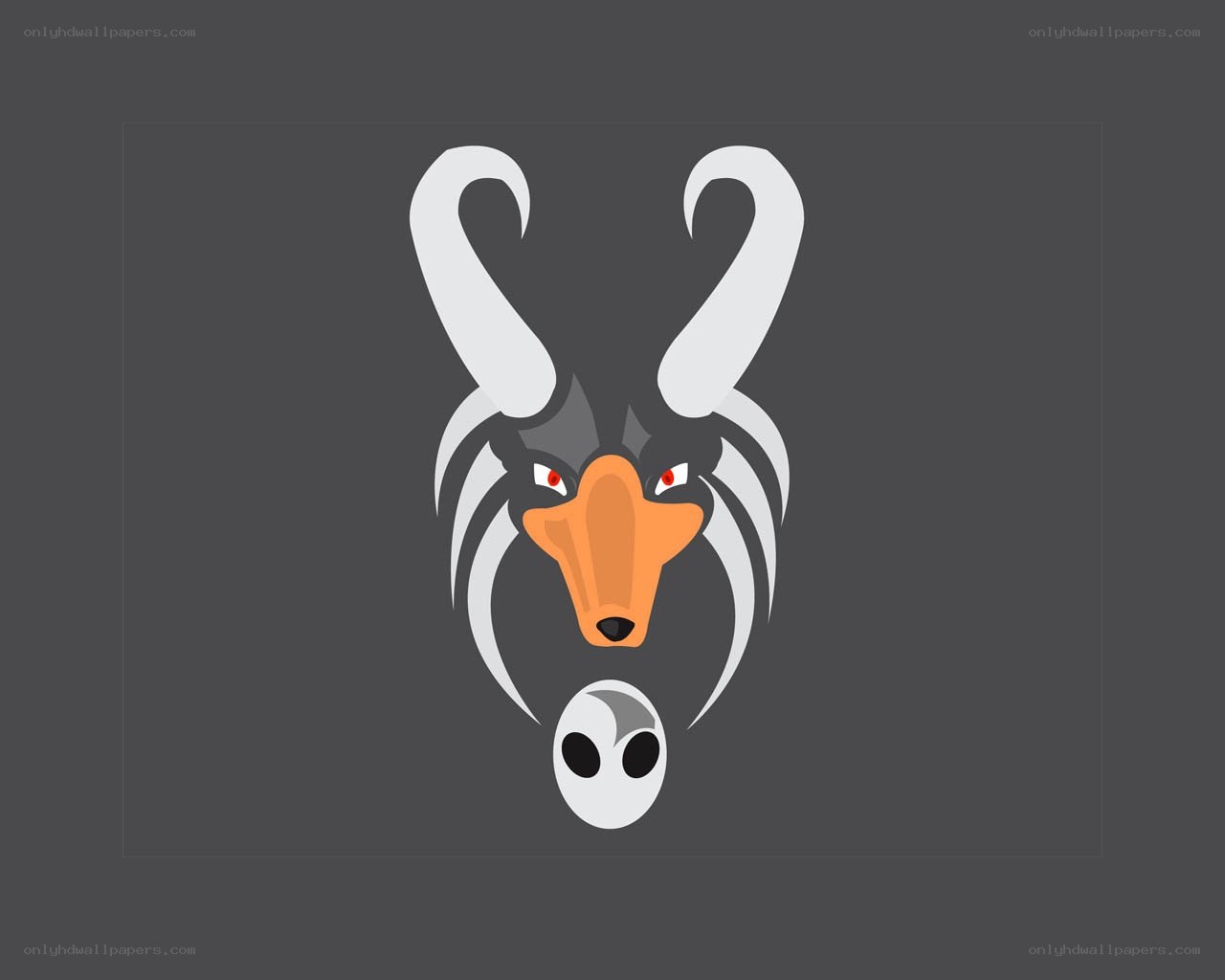 stylized wolf head logo