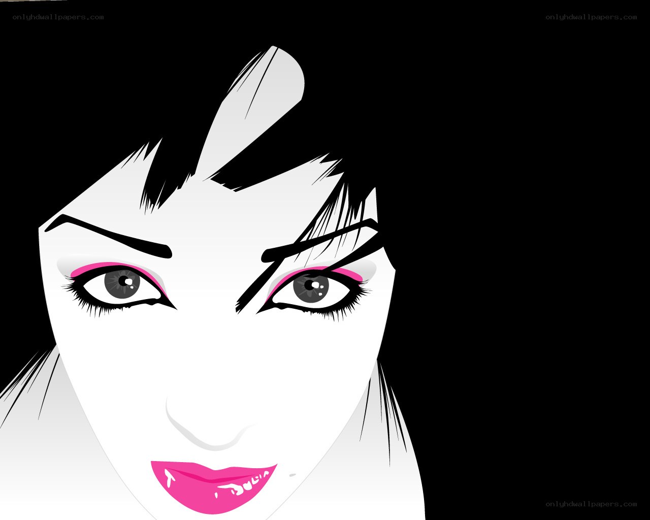 stylized woman face illustration