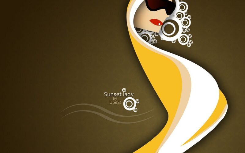 Stylized Woman Illustration — Brown