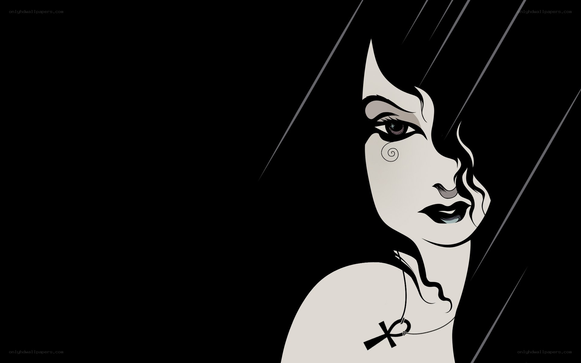 stylized woman portrait