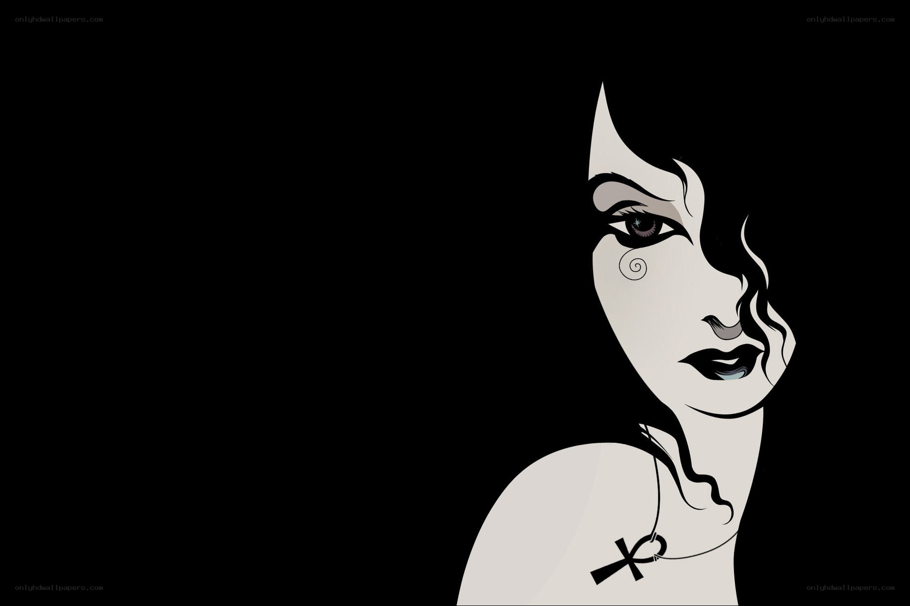 stylized woman portrait