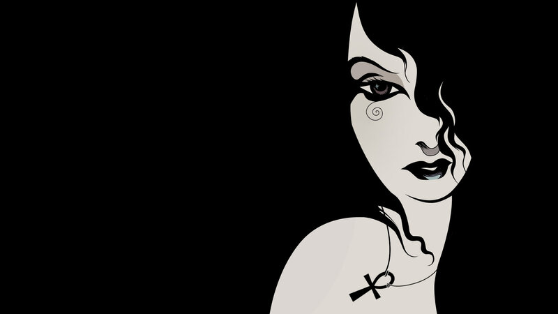 stylized woman portrait