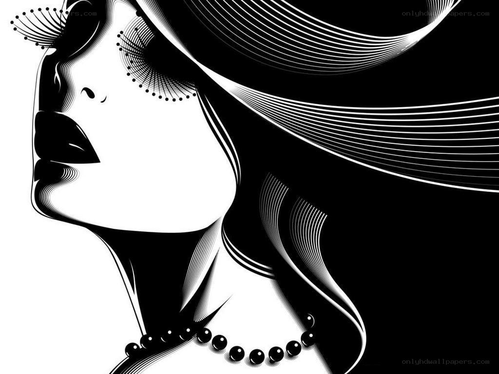 stylized woman portrait