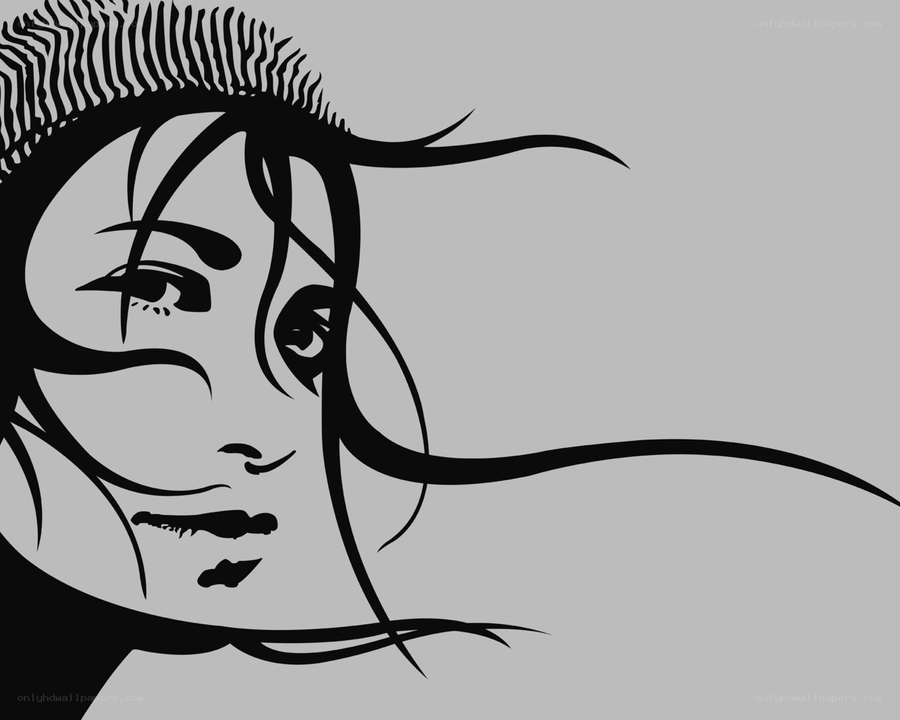 stylized woman portrait