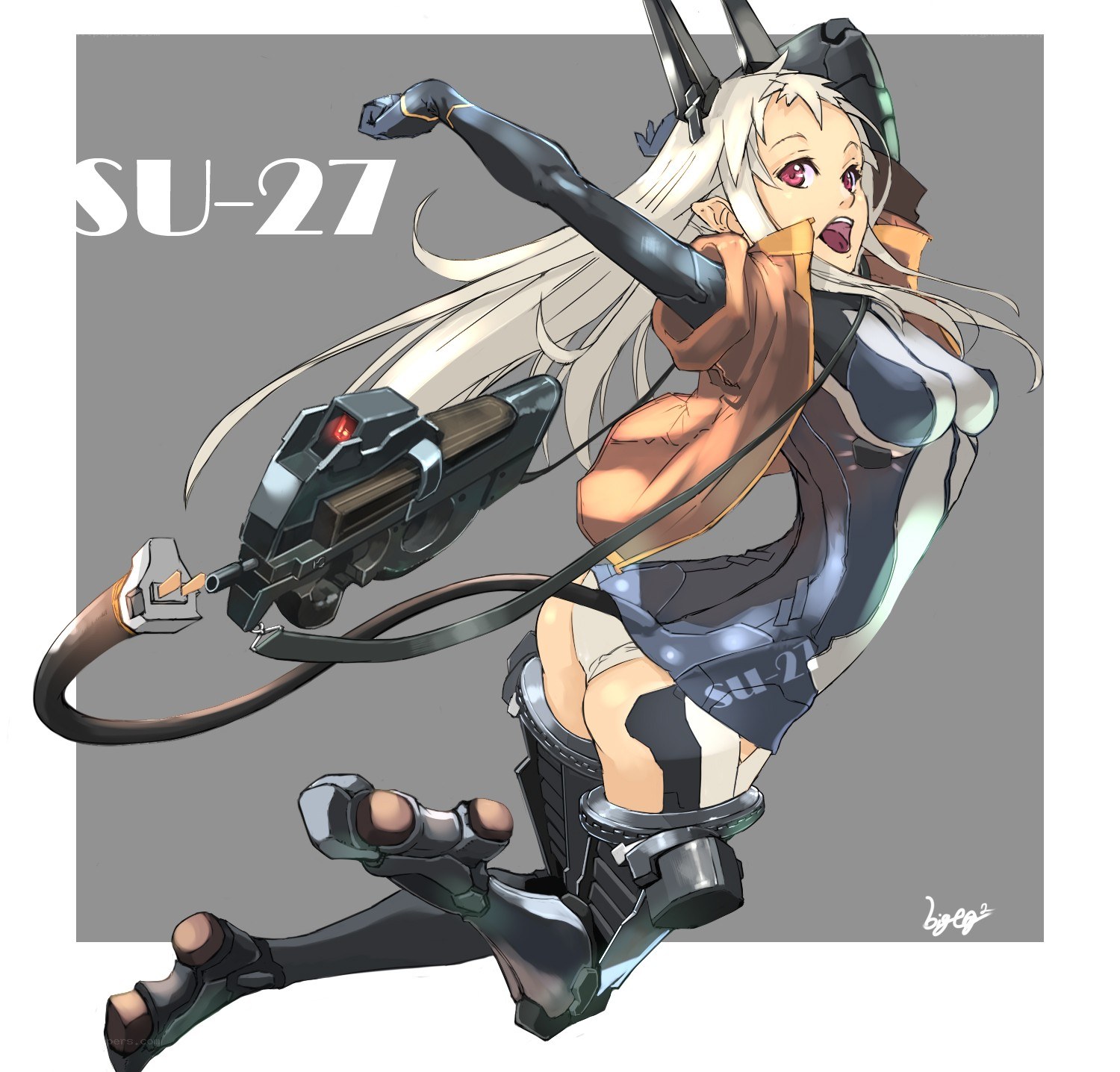 SU-27 anime character art