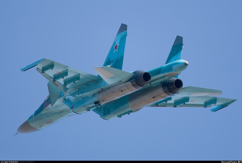 Su-27 Fighter Jet — Blue, Clear