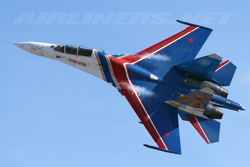 Su-27 Fighter Jet — Blue, Dynamic