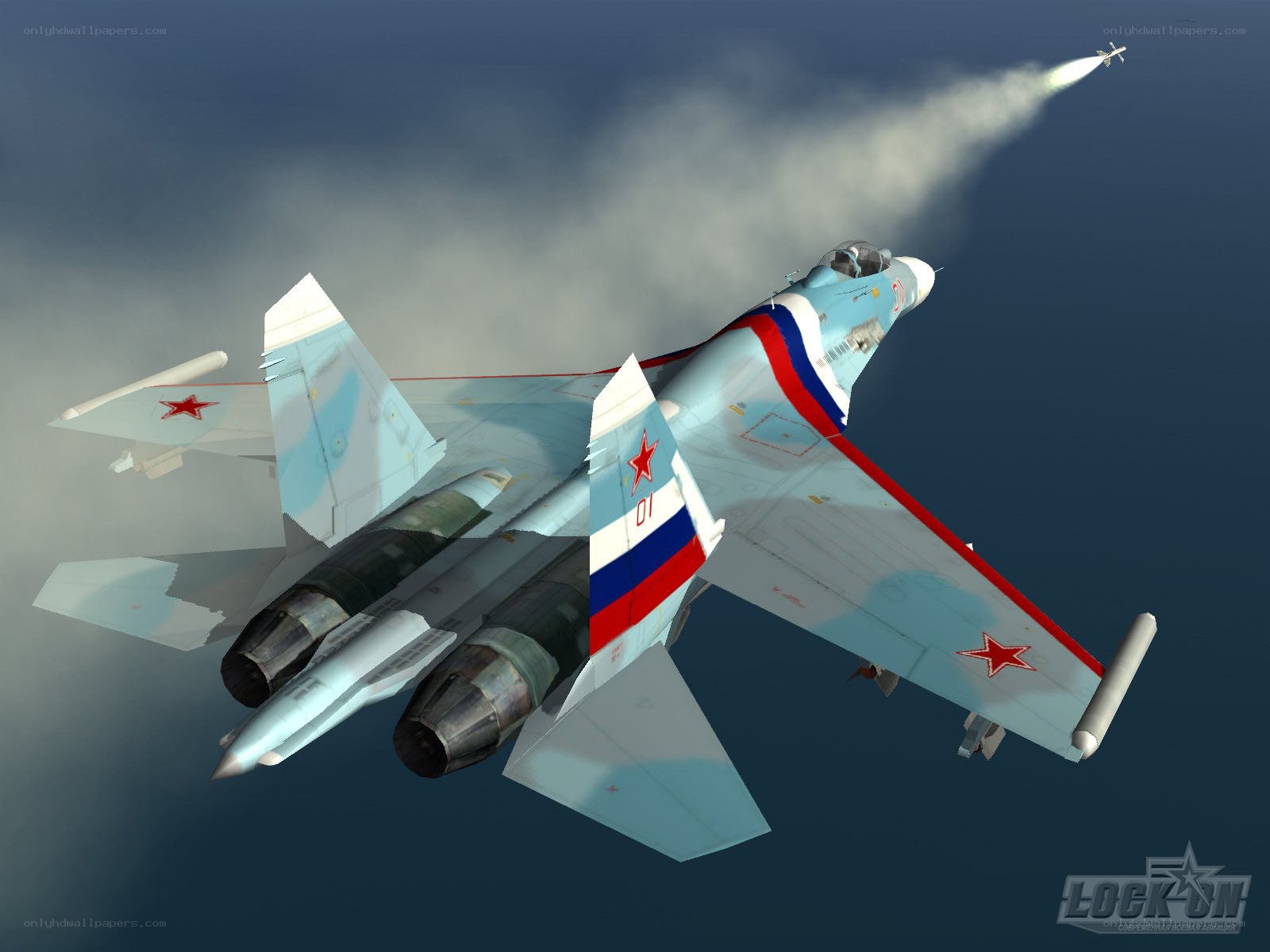 Su-27 fighter jet in flight