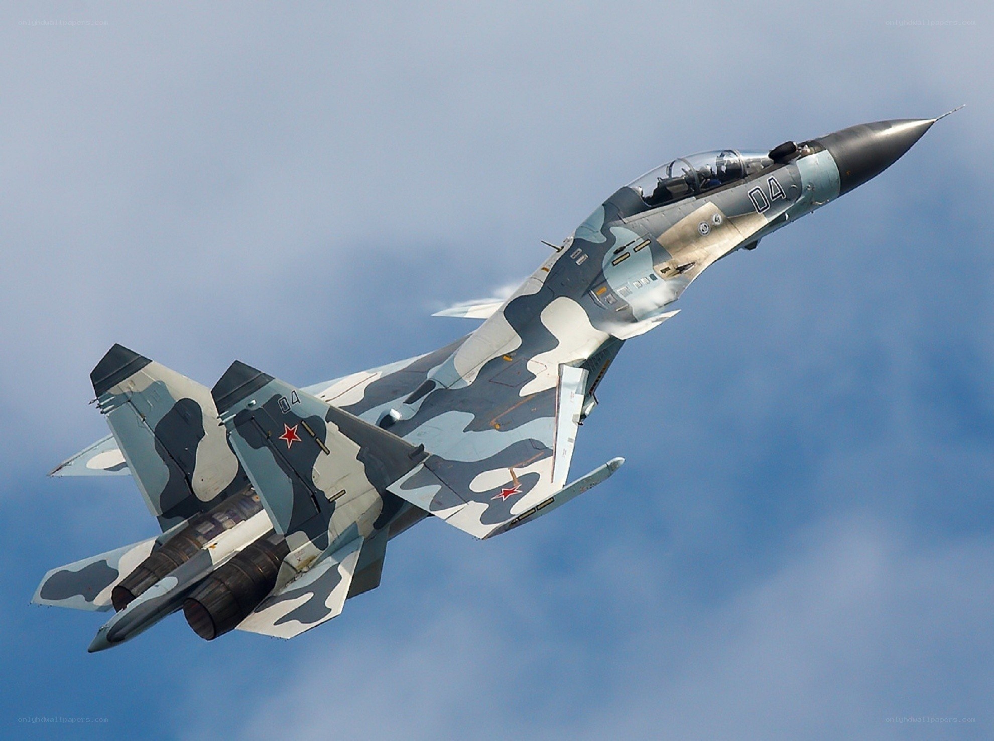 Su-27 fighter jet in flight