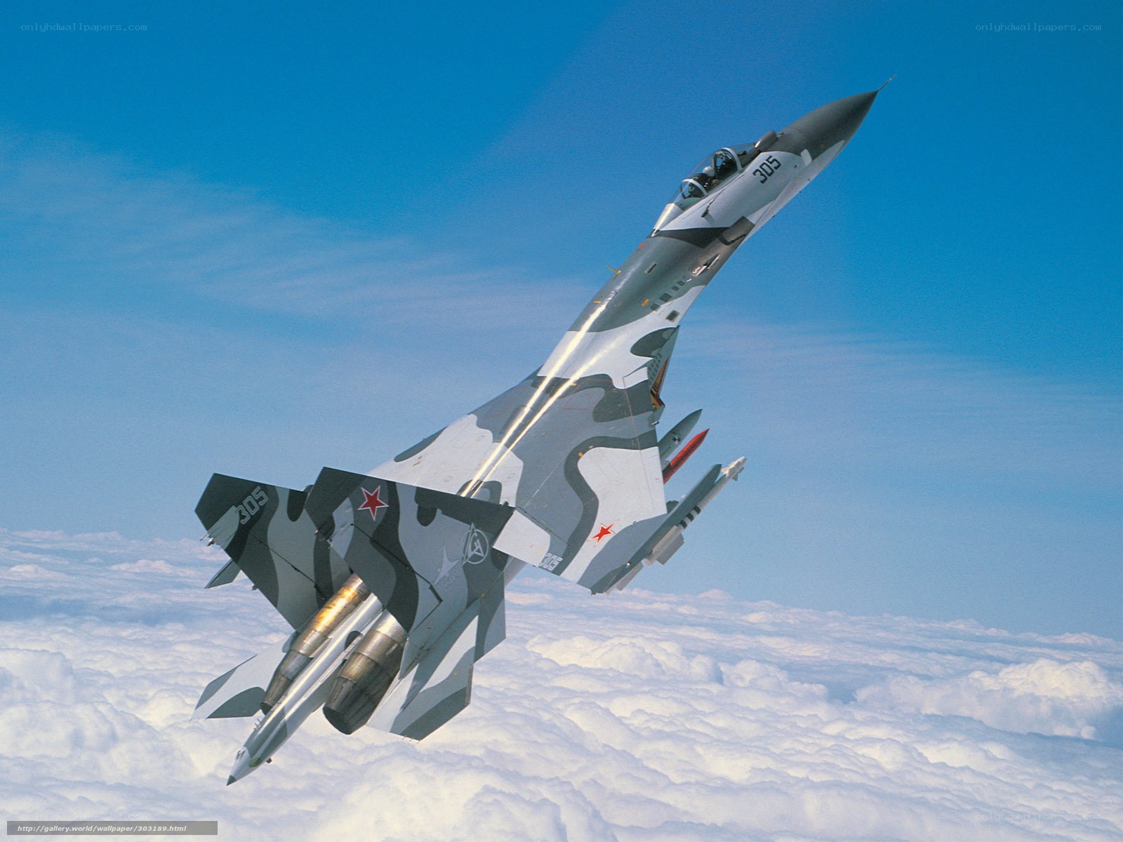 Su-27 fighter jet in flight