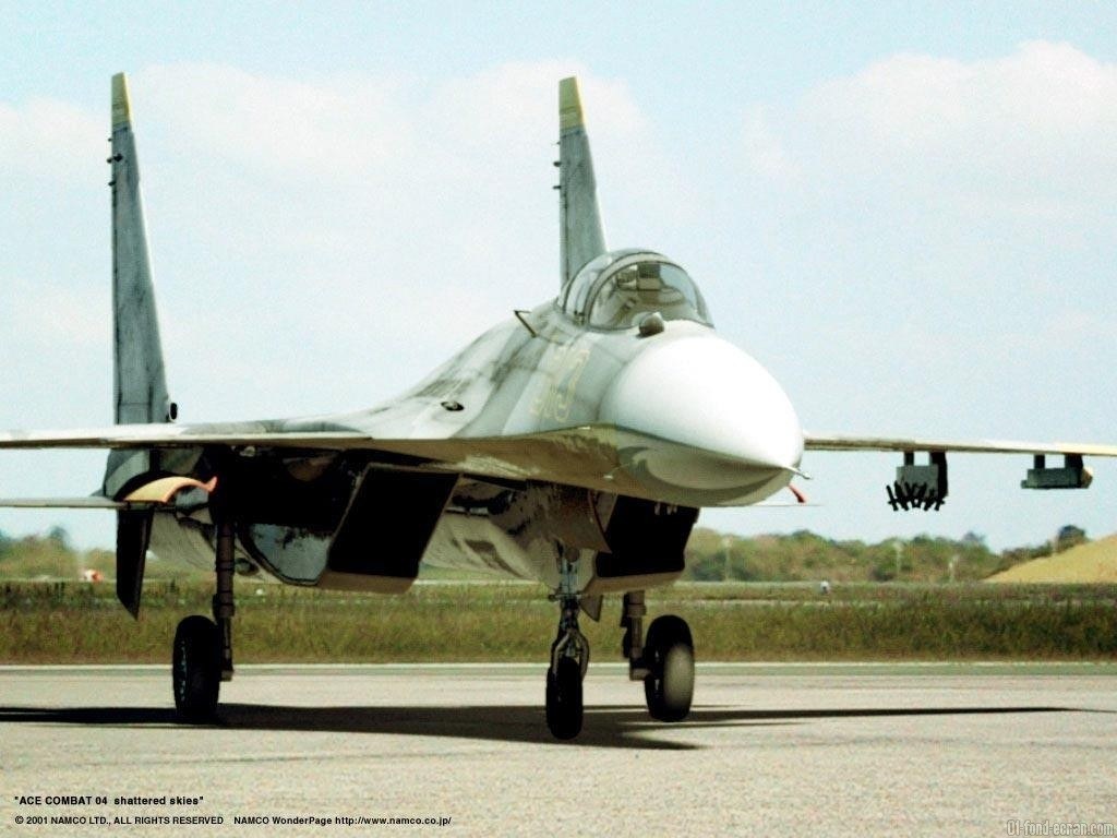 Su-27 fighter jet on runway