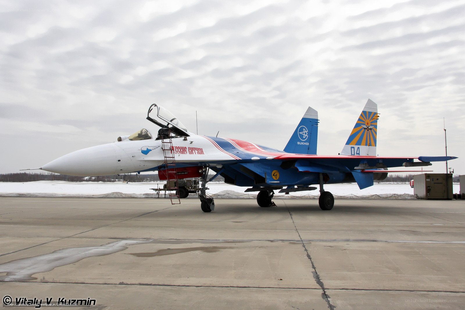 Su-27 fighter jet on tarmac