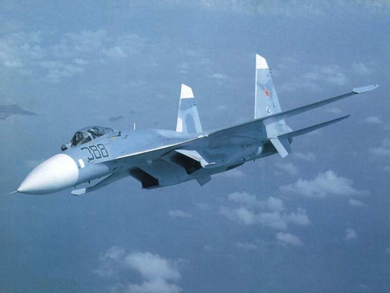 Su-30 Fighter Jet — Blue, Calm