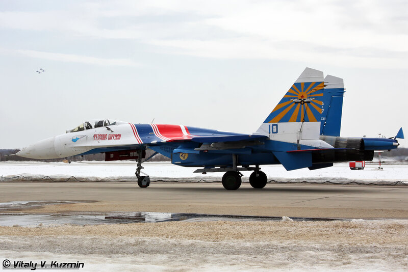 Su-30 Fighter Jet — Blue, Cold, Winter