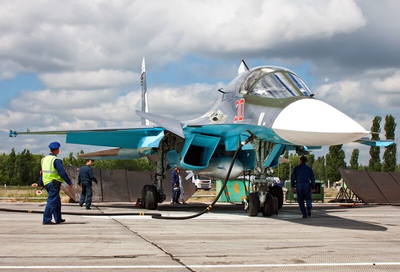 Su-30 Fighter Jet — Blue, Industrial