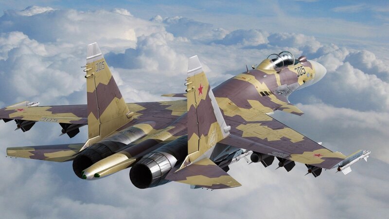 Su-30 Fighter Jet — Brown