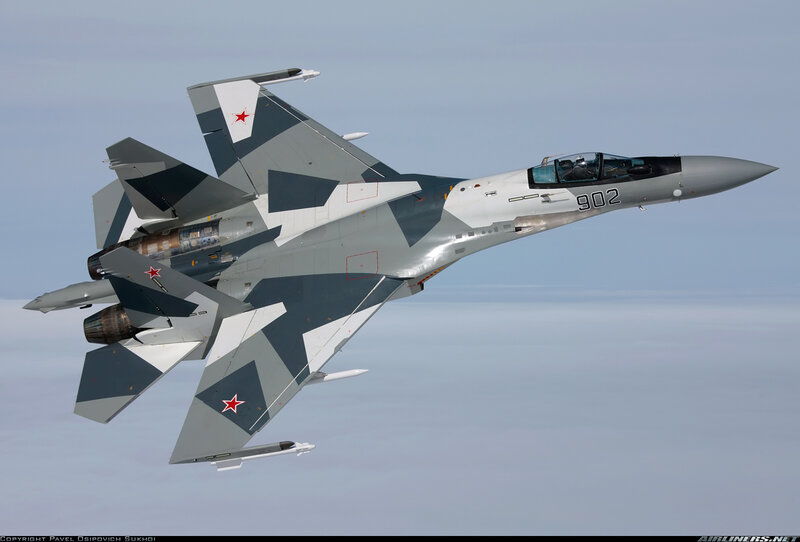 Su-30 Fighter Jet — Gray, Dynamic, Photograph, Aircraft, Sky, Clouds, White