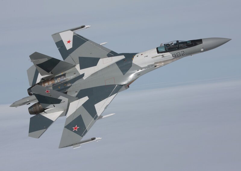 Su-30 Fighter Jet — Gray, Dynamic, Photograph, Aircraft, Sky