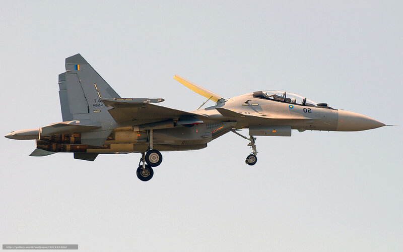 Su-30 Fighter Jet — Gray, Neutral