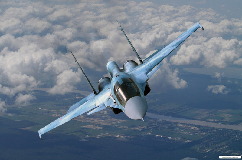 Su-30 fighter jet in flight