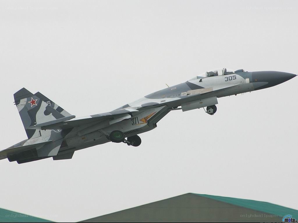 Su-30 fighter jet in flight