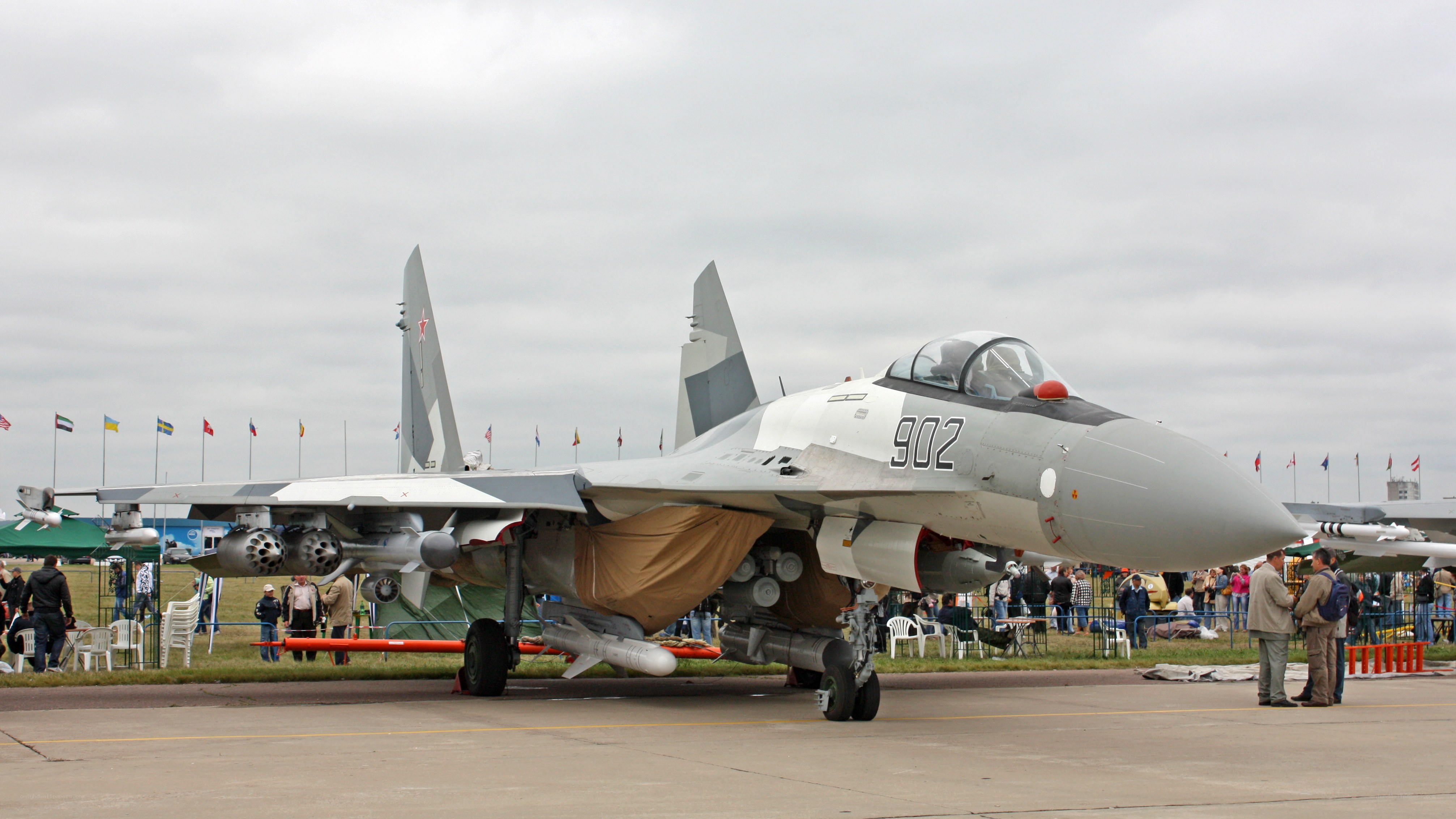 Su-30 fighter jet on display