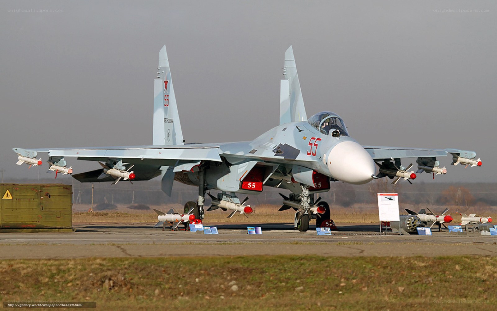 Su-30 fighter jet on display