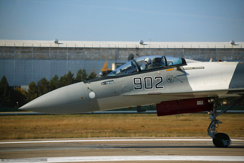 Su-30 fighter jet on runway