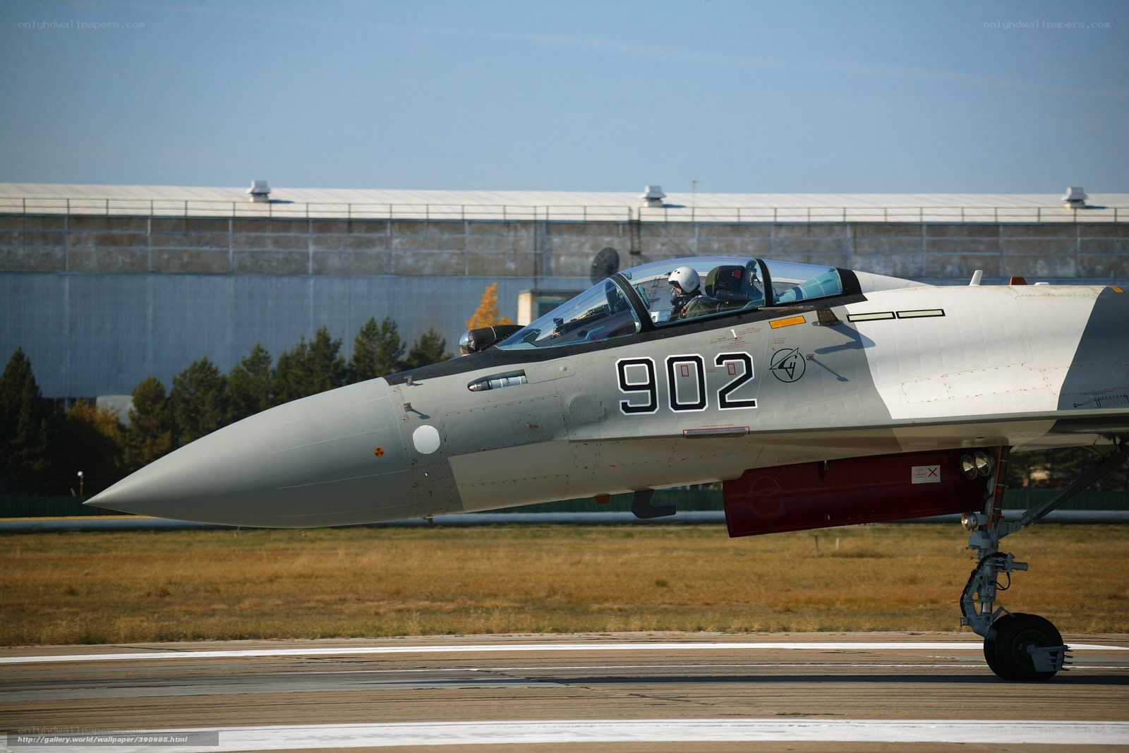 Su-30 fighter jet on runway