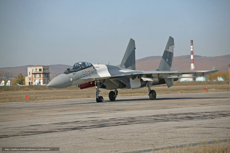 Su-30 fighter jet on runway