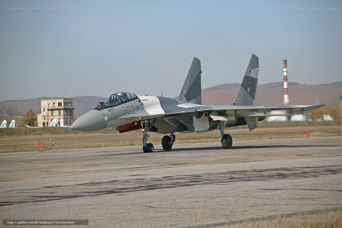 Su-30 fighter jet on runway