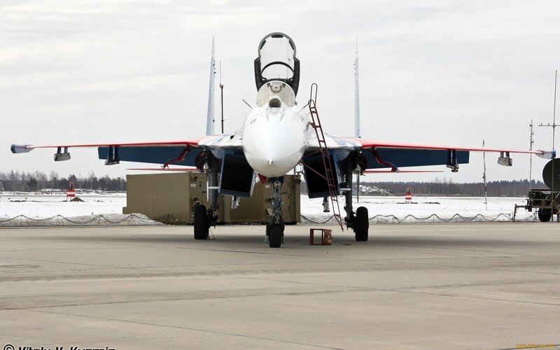 Su-30 fighter jet on tarmac