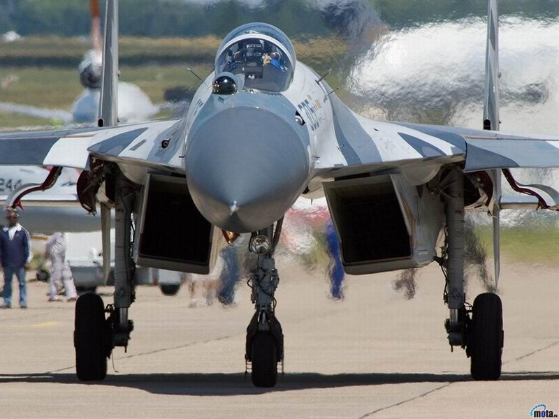 Su-30 fighter jet on tarmac