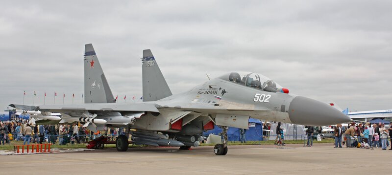Su-30MK Fighter Jet — Gray, Overcast
