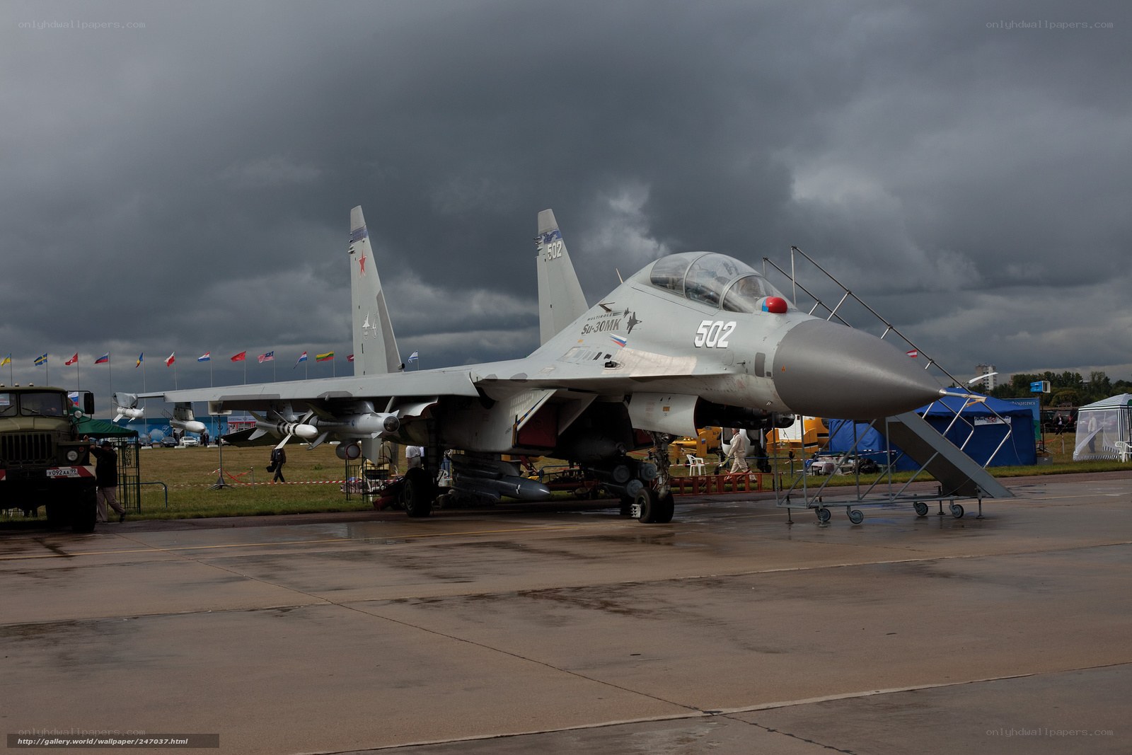 Su-30MK fighter jet on display