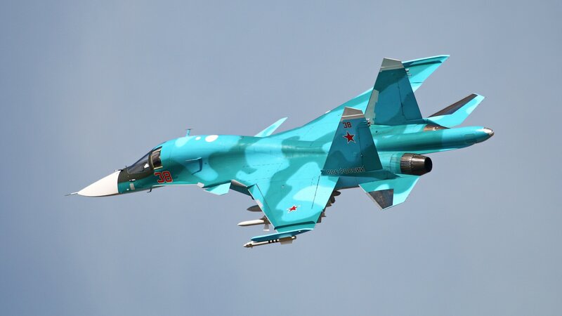Su-34 Fighter Jet — Cyan