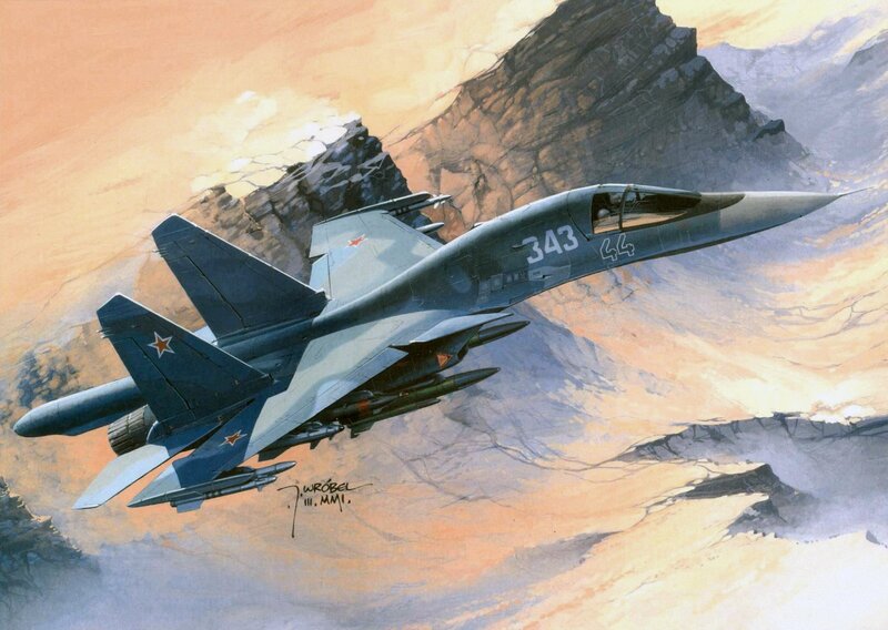 Su-34 Fighter Jet — Gray