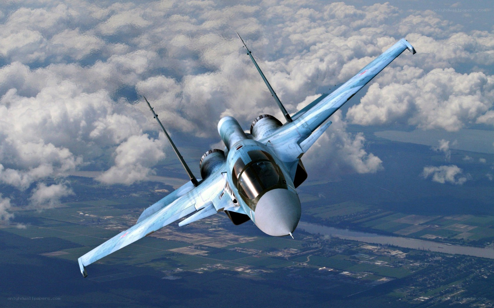 Su-34 fighter jet in flight