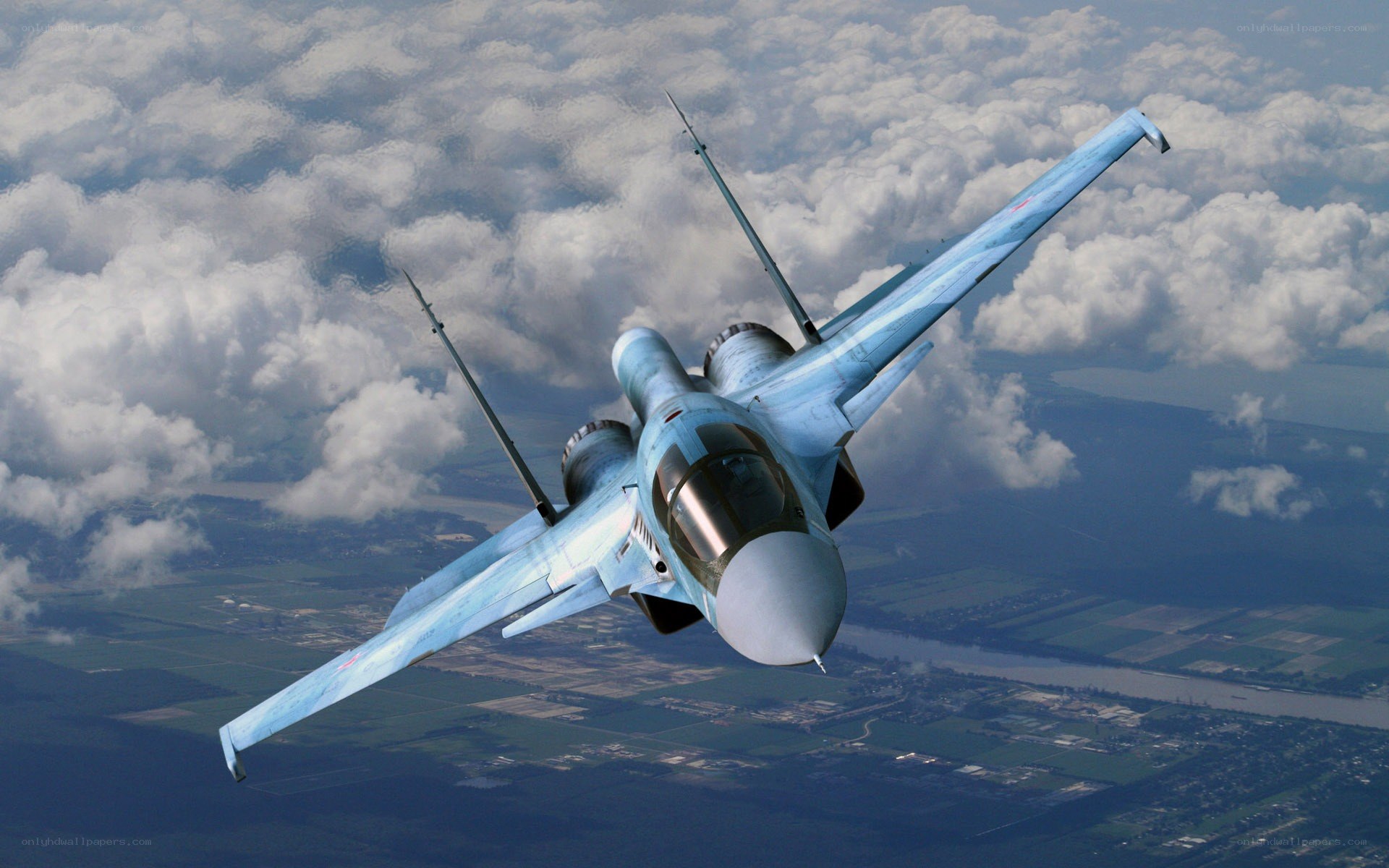 Su-34 fighter jet in flight