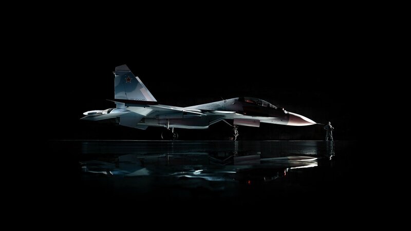 Su-35 Fighter Jet — Black