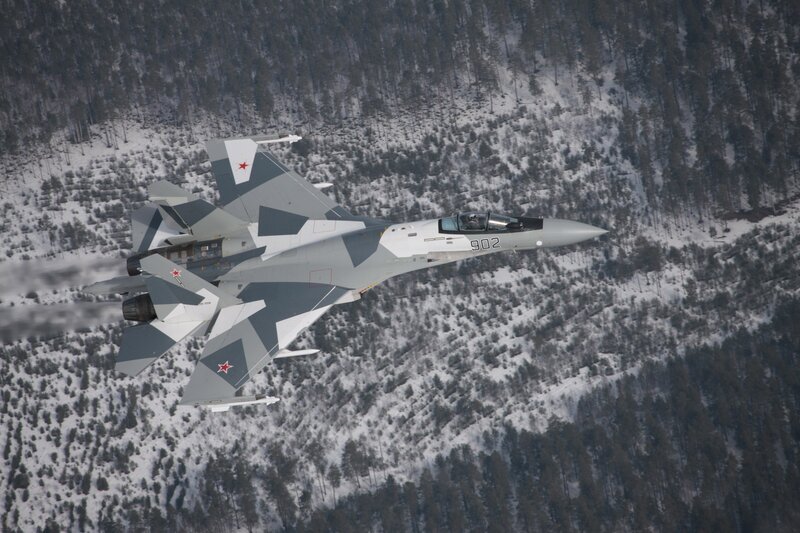 Su-35 fighter jet in flight