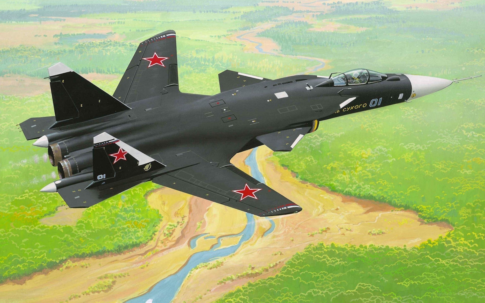Su-35 fighter jet in flight