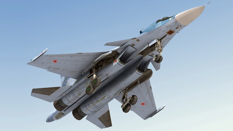 Su-37 fighter jet in flight