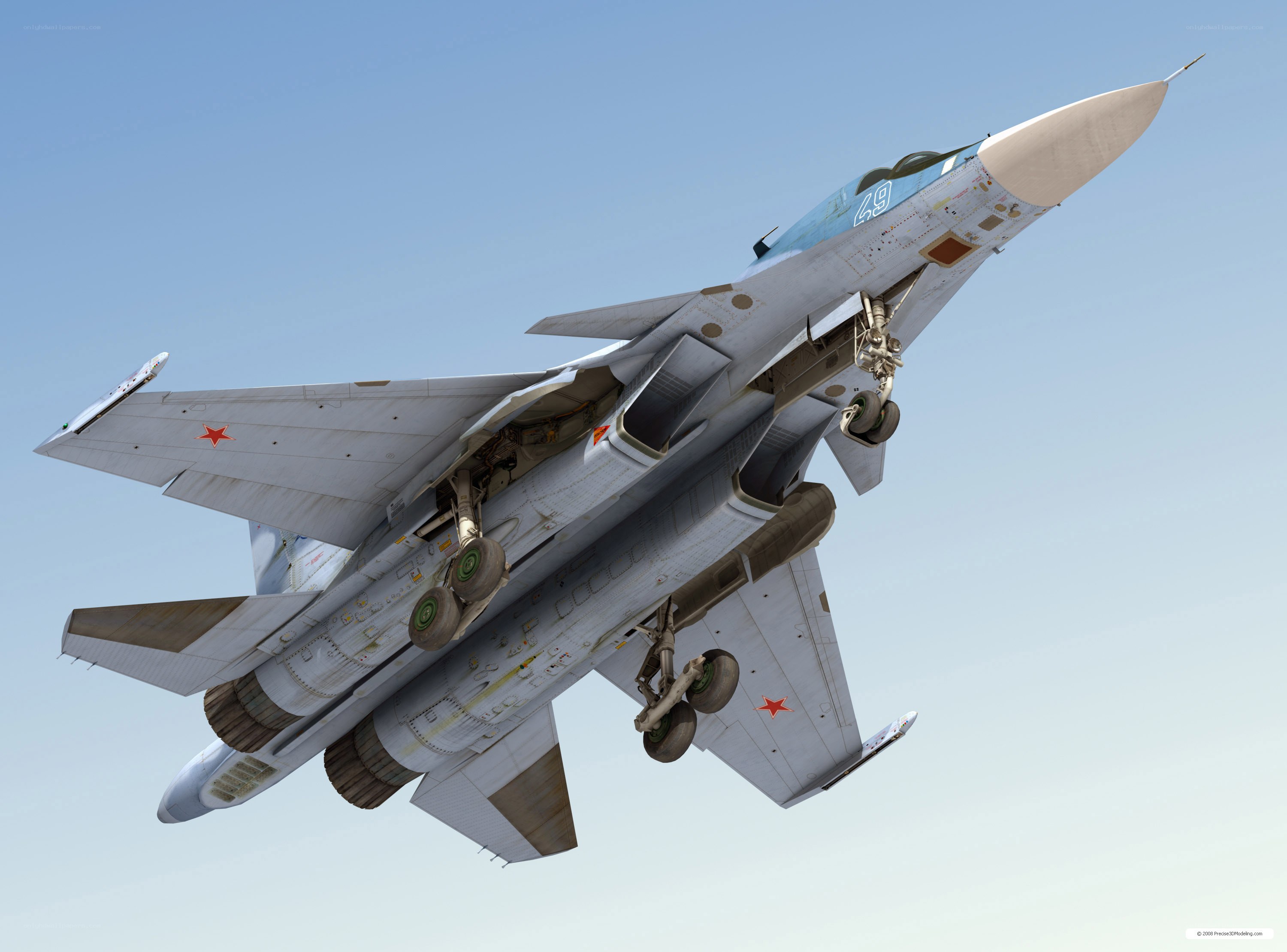 Su-37 fighter jet in flight